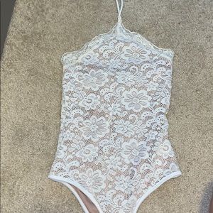 Halter tie top bodysuit
